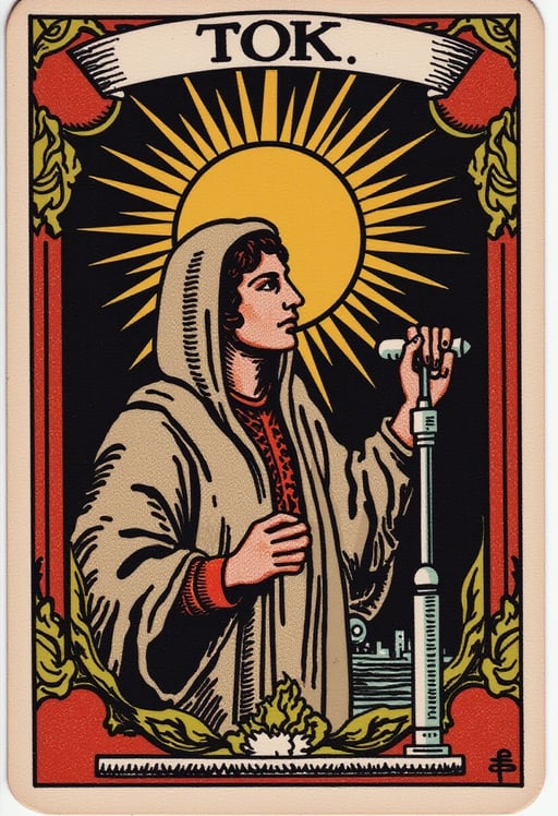 A man in a hoodie with a microphone  Tarot Card Genrator