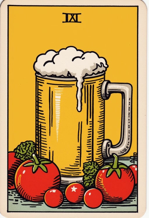 beer can with tomatoes
 Tarot Card Genrator