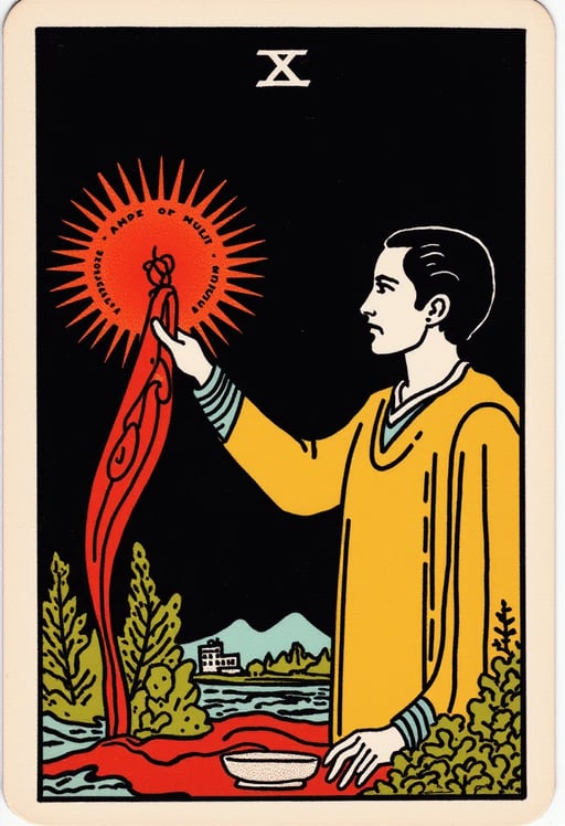 clean poly flat style with vibrant dark colors Tarot Card Genrator