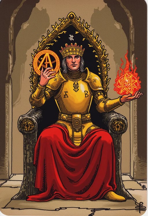 create tarot card of emperor based on game Elden ring