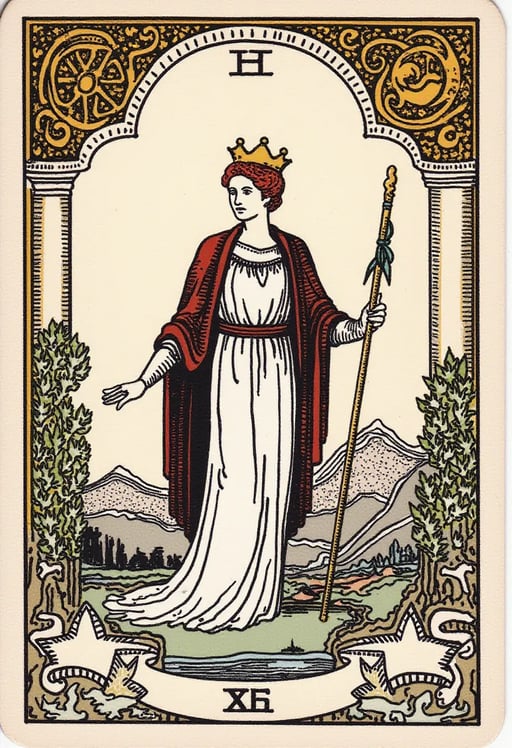 Custom tarot cards in classical line drawing style