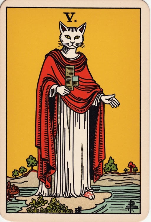 Tarot card image with cat character v 6.2 Tarot Card Genrator